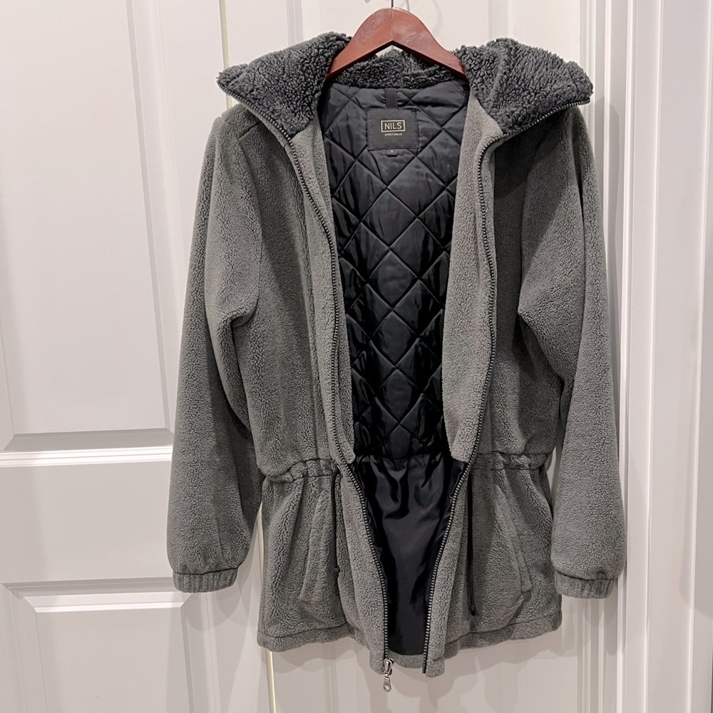 Vintage Nils Sportswear fleece and sherpa jacket with quilted lining